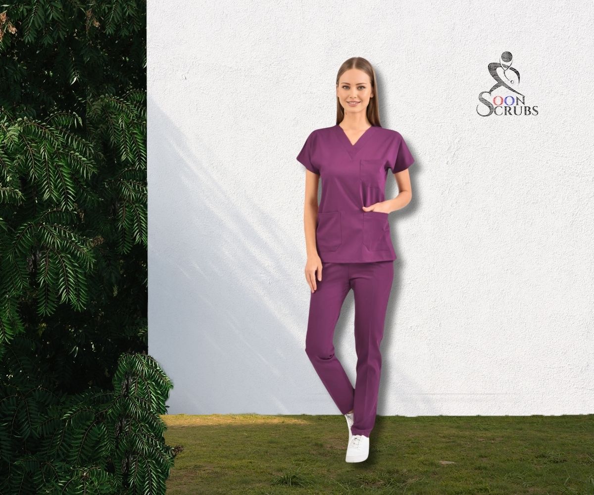 Likralı Viskon FLEX Yarasa Kol Rose Üniforma Tek Alt