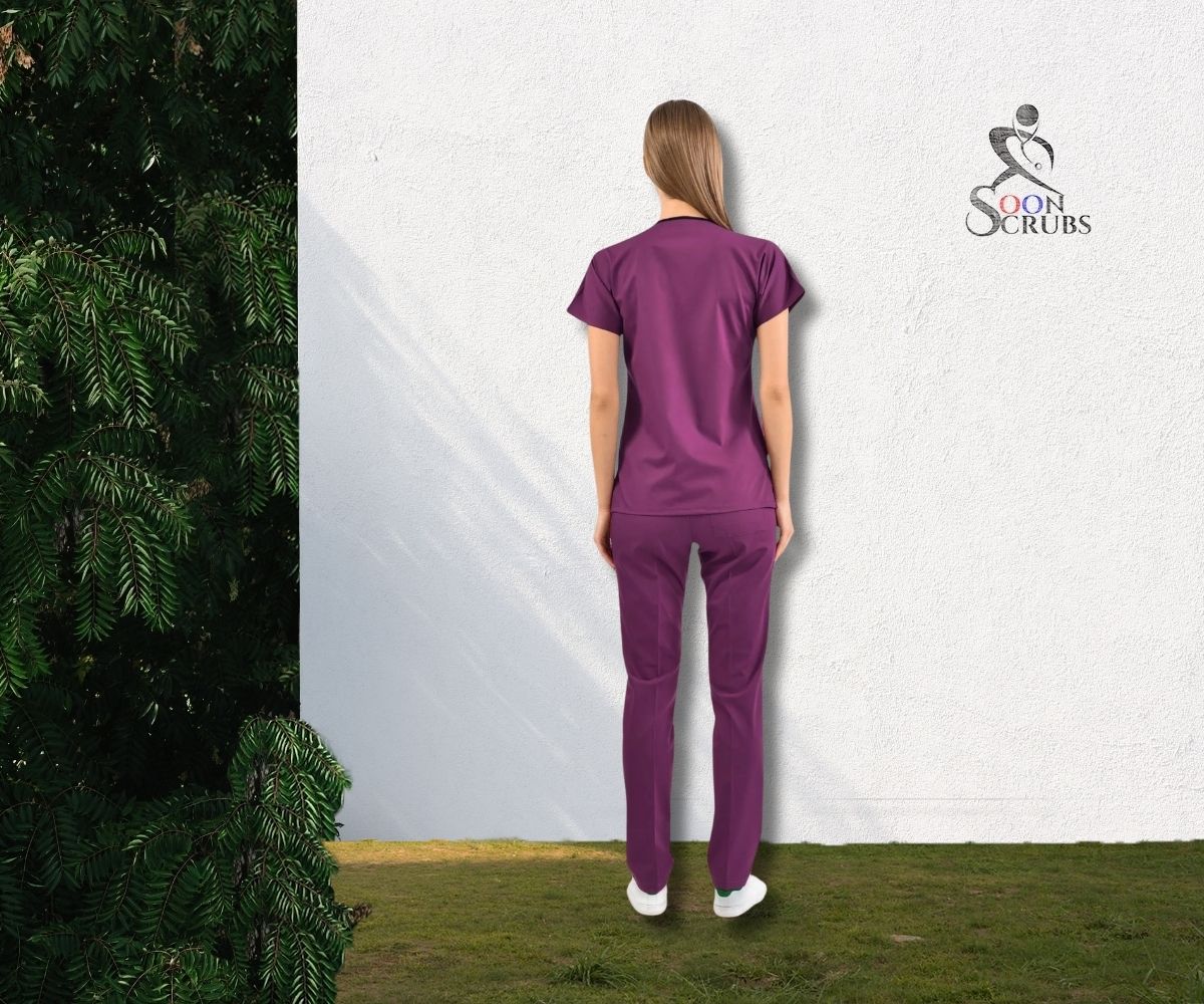 Likralı Viskon FLEX Yarasa Kol Rose Üniforma Takım